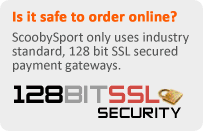 ScoobySport uses industry standard, 128 nit SSL secured payment gateways.